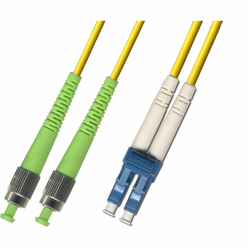 0.3M (1FT) FC APC to LC UPC Duplex Singlemode Fiber Optic Cable 9/125