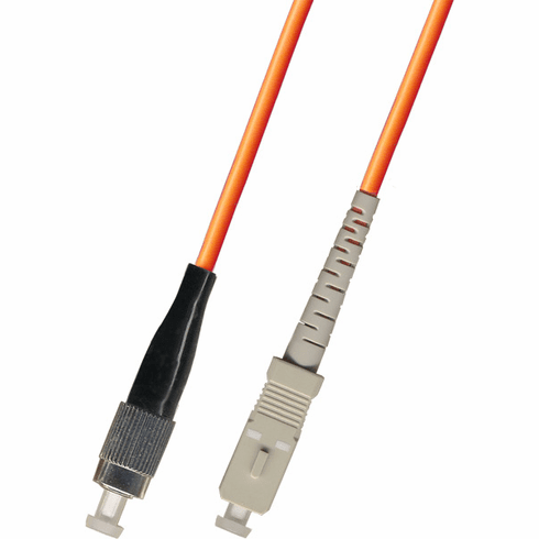 0.3m ( 1FT ) FC-SC Simplex Multimode Fiber Optic Cable 50/125 Plenum