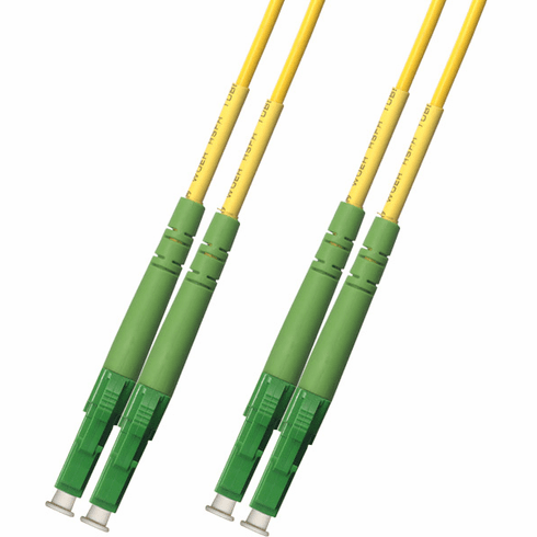 0.3M (1FT) LC APC to LC APC Duplex Singlemode Fiber Optic Cable 9/125