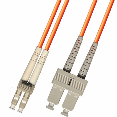 0.3m ( 1FT ) LC-SC Duplex Multimode Fiber Optic Cable 62.5/125 Riser