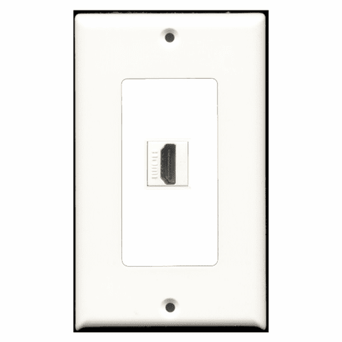 1 Port HDMI Wall Plate - Decora White