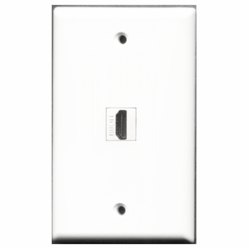 1 Port HDMI Wall Plate - Flat White