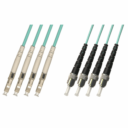 1000M LC-ST Multimode Fiber Optic Cable 50/125 10 Gigabit 4 Strand (10GB)