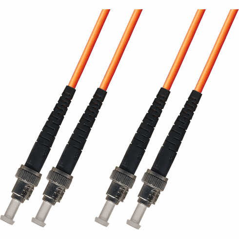 100M ST-ST Duplex Multimode Fiber Optic Cable 50/125 LSZH