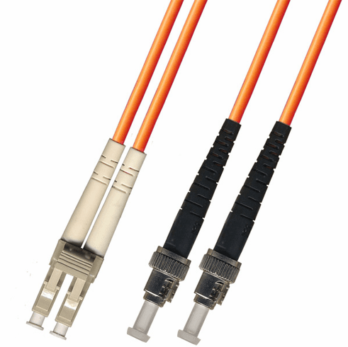 1M LC-ST Duplex Multimode Fiber Optic Cable 62.5/125 Riser