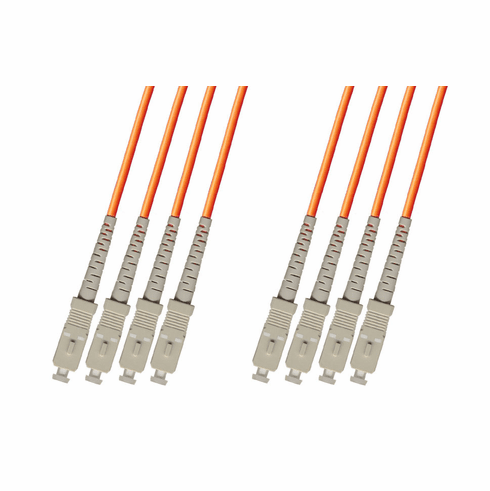 1M SC-SC Multimode Fiber Optic Cable 62.5/125 4-Strand