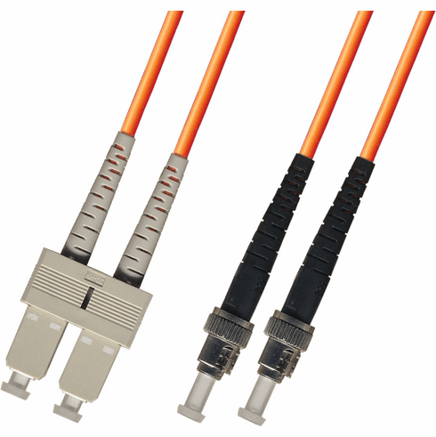 1M SC-ST Duplex Multimode Fiber Optic Cable 50/125 LSZH