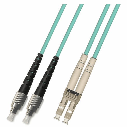 200M FC-LC Duplex Multimode Fiber Optic Cable 50/125 10 Gigabit Armored (10GB)