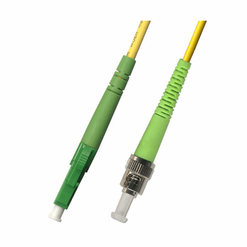 200M LC APC to ST APC Simplex Singlemode Fiber Optic Cable 9/125