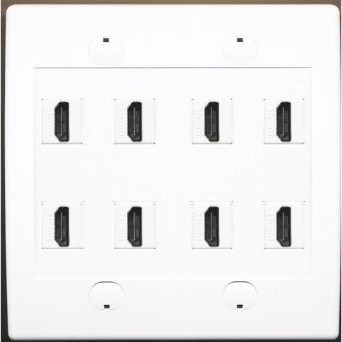 RiteAV 8 Hdmi Wall Plate White