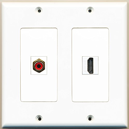 RiteAV - 1 Port HDMI 1 Port RCA Red - Dual Gang Wall Plate