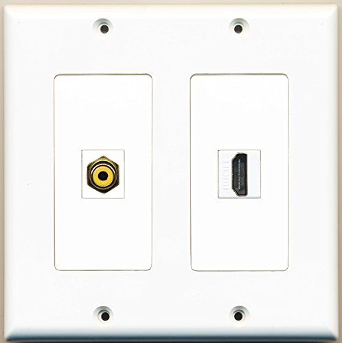 RiteAV - 1 Port HDMI 1 Port RCA Yellow - Dual Gang Wall Plate